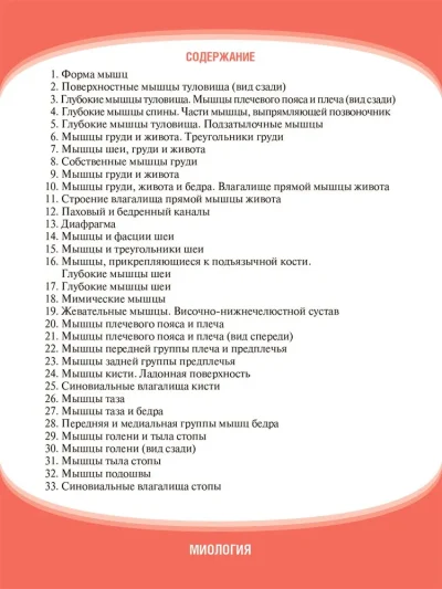 Анатомия человека. Миология. Карточки. Наглядное учебное пособие — изображение 2
