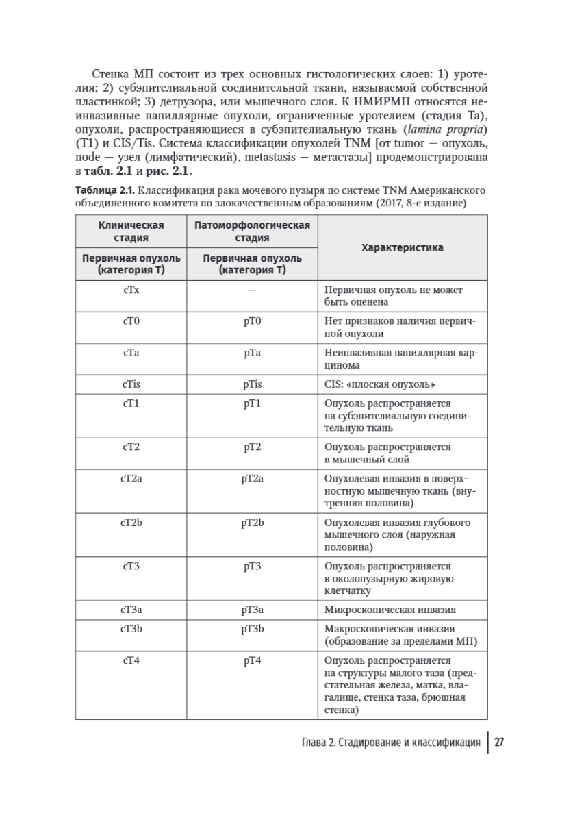 Онкоурология. Руководство для врачей в 3-х томах. Том 2. Немышечно-инвазивный рак мочевого пузыря. Мышечно-инвазивный и метастатический рак мочевого пузыря — изображение 3